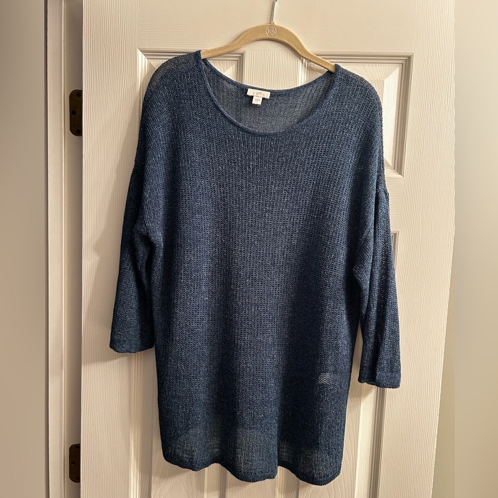 J Jill Blue Lightweight Knit Sweater